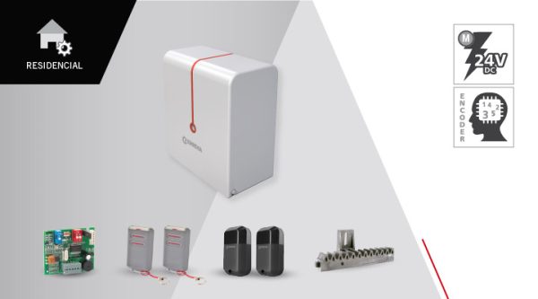 Kit motor para puertas correderas de hasta 400KG. Dingo Erreka.