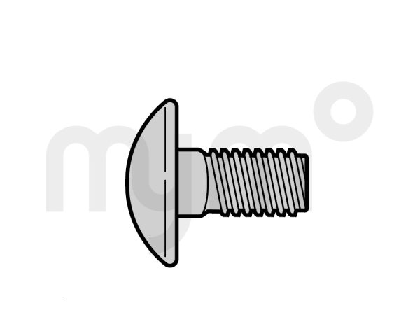 Tornillo de cabeza redonda plana M6 × 16, galvanizado de Hörmann 3001431