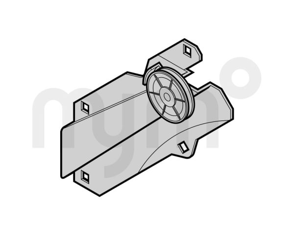 Soporte del par de apriete completo con polea para cables Guía L, BL, derecha de Hörmann