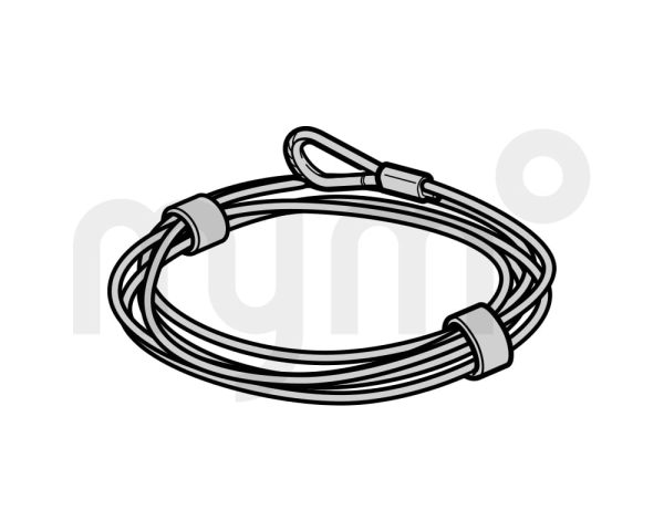 Cable metálico Ø 3 mm, guías N, con guardacabos, completo por puerta de Hörmann