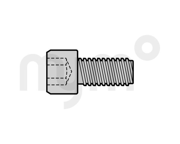 Tornillo cilíndrico M8 × 16, galvanizado, con hexágono interior para frenado de Hörmann