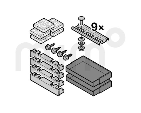 Set: Material de fijación para marco embellecedor de Hörmann