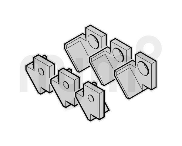 Set: Recubrimiento de bisagra arriba para puerta peatonal incorporada con bisagras Roton RAL 9006, sin lacar de Hörmann