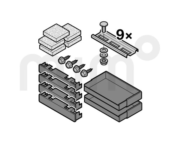 Set: Material de fijación para marco embellecedor de Hörmann