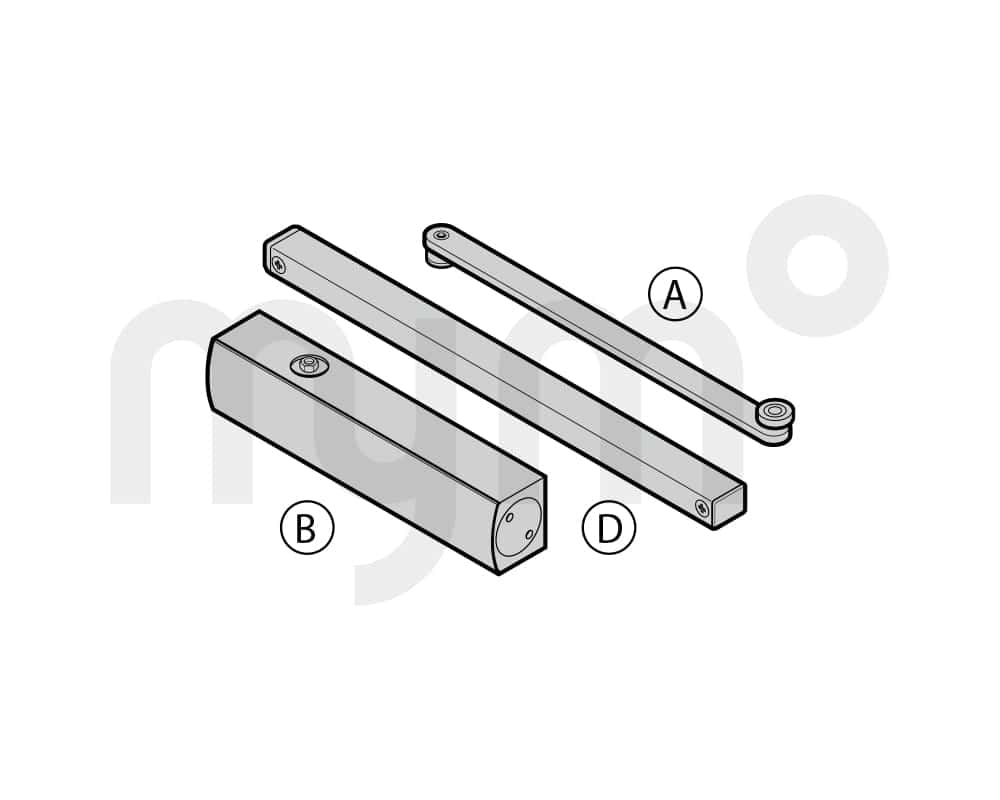 Cierrapuertas - Palanca con rueda (A) para puerta peatonal incorporada de Hörmann 3064287