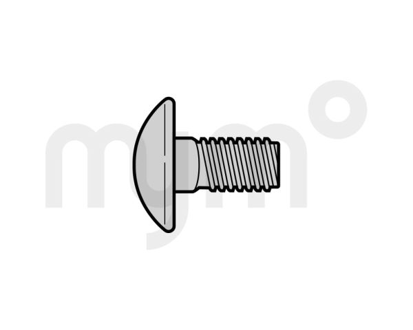 Tornillo de cabeza redonda plana M8 x 16 con cuello cuadrado de Hörmann 3006980