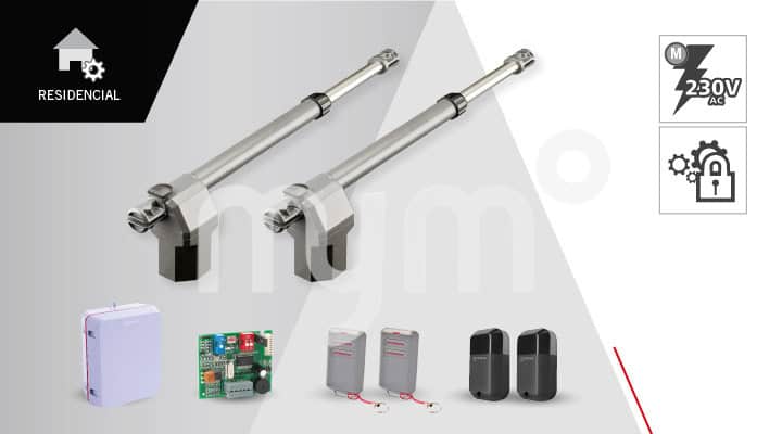 KIT MOTOR ERREKA ARES ELECTROMECÁNICOS BLOQUEADOS PARA PUERTAS BATIENTES DE HASTA 300 KG Y HASTA 4M POR HOJA