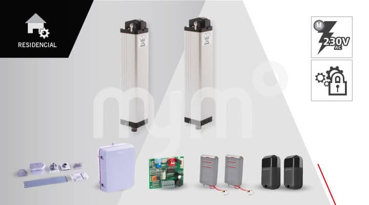 KIT MOTOR ERREKA MAGIC ELECTROMECÁNICO BLOQUEADO MOTOR INTEGRADO PARA PUERTAS BATIENTES DE HASTA 250KG Y 3,5M POR HOJA