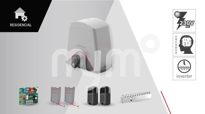 KIT MOTOR ERREKA PUMA PARA PUERTAS CORREDERAS DE HASTA 400 KG CON TECNOLOGIA INVERTER