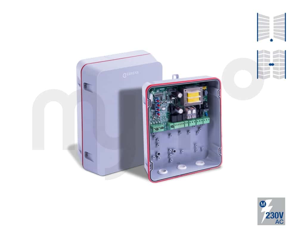 CUADRO DE MANIOBRAS UNIVERSAL ERREKA VIVO-M202 PARA PUERTAS BATIENTES Y PUERTAS BASCULANTES