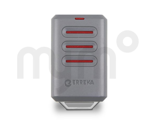 Mando KUMA - emisor Erreka 3 pulsadores código fijo trinario frecuencia 433 MHZ - GRIS